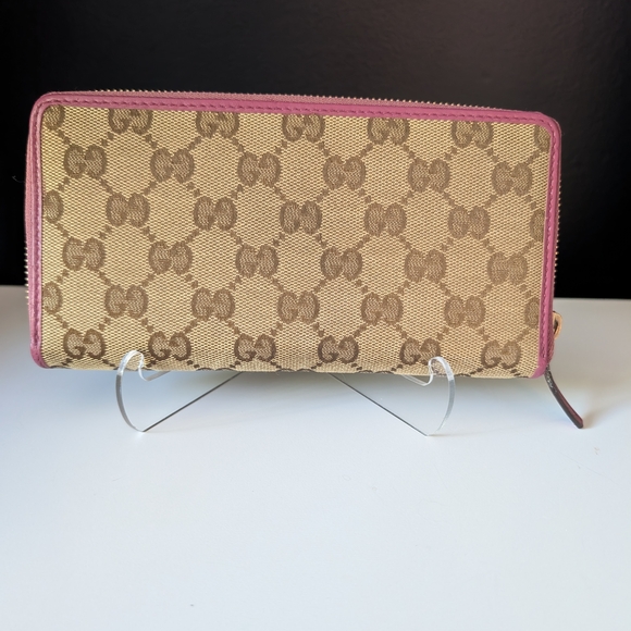 Authentic Gucci Monogram Canvas Zipper Long Wallet - Picture 2 of 11